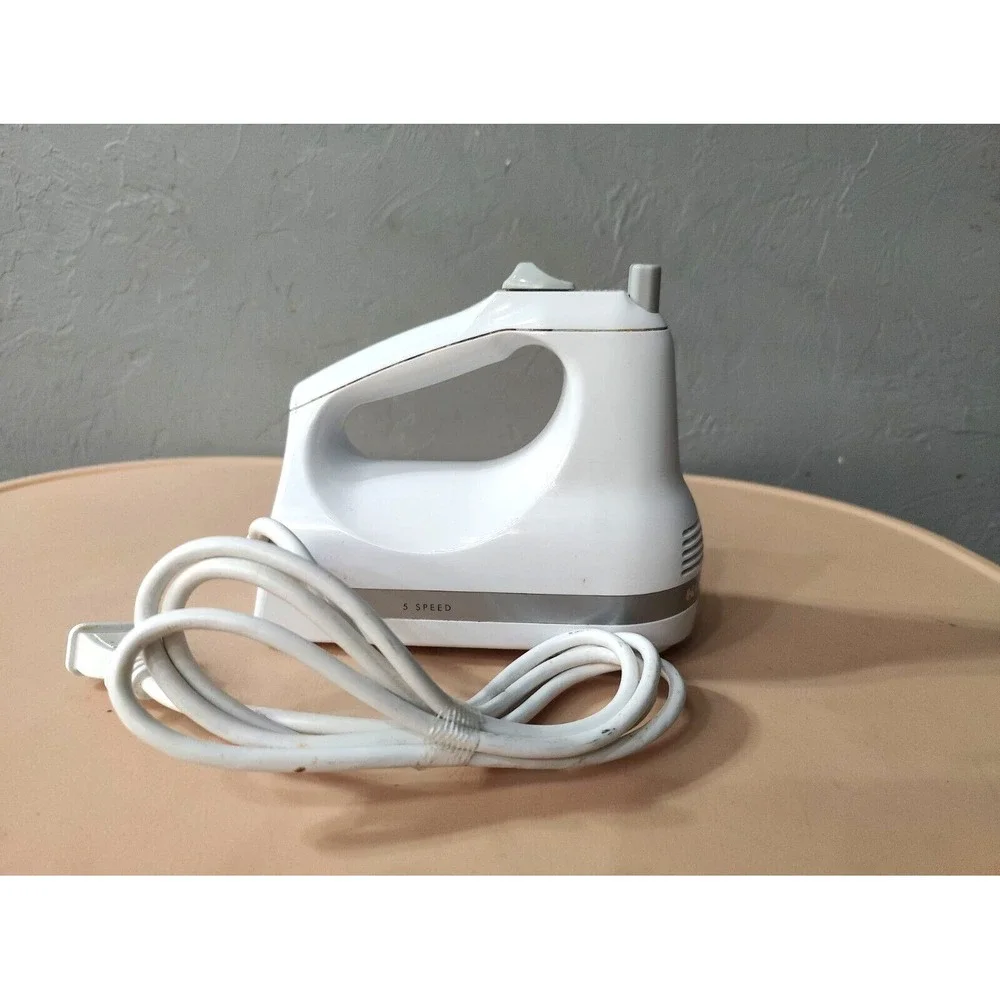 KitchenAid KHM5APWH7 White Hand Mixer Tested Runs No Beaters‎